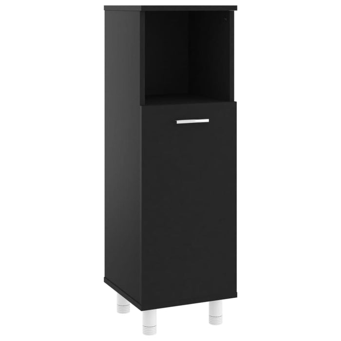 Bathroom Cabinet Black 30x30x95 Cm Chipboard Nbxlol