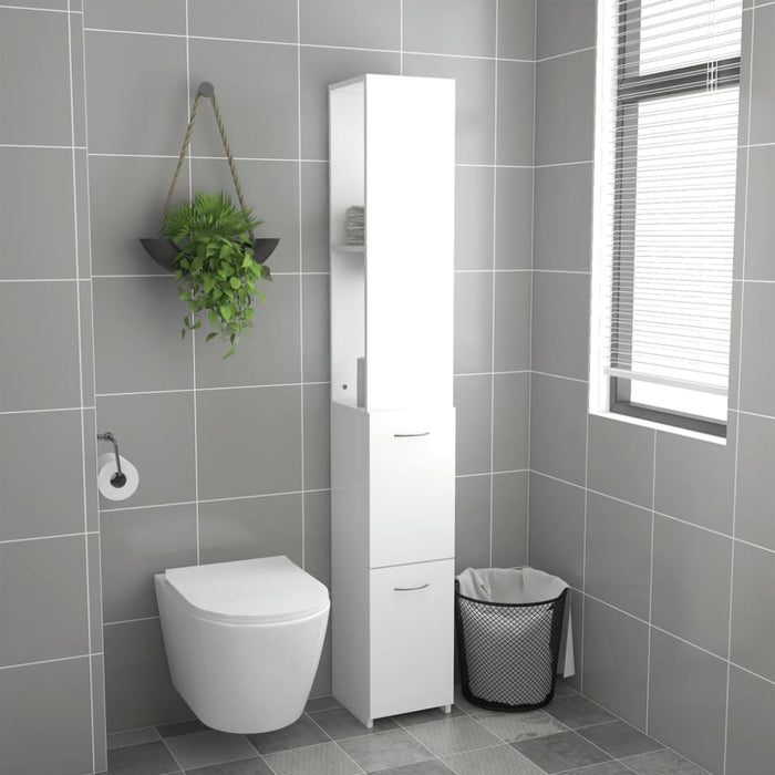 Bathroom Cabinet White 25x26.5x170 Cm Engineered Wood Nbnato