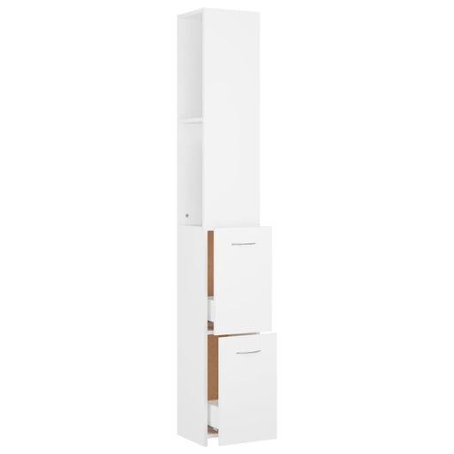 Bathroom Cabinet White 25x26.5x170 Cm Engineered Wood Nbnato