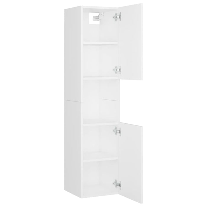 Bathroom Cabinet White 30x30x130 Cm Chipboard Nbakki