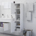 Bathroom Cabinet White 30x30x130 Cm Chipboard Nbakki