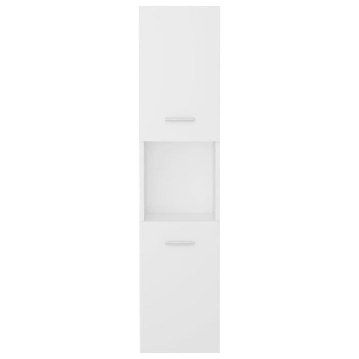 Bathroom Cabinet White 30x30x130 Cm Chipboard Nbakki