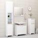 Bathroom Cabinet White 30x30x95 Cm Chipboard Nbxllb