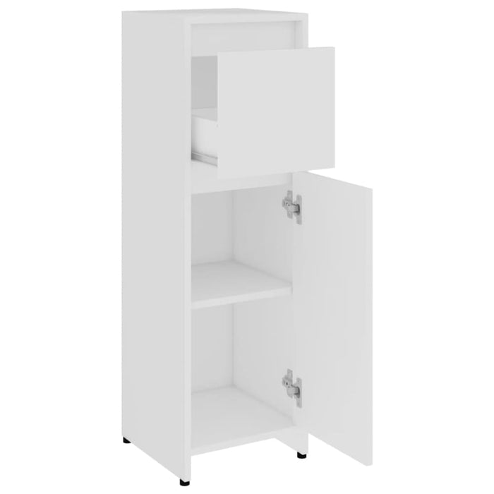 Bathroom Cabinet White 30x30x95 Cm Chipboard Nbxllb