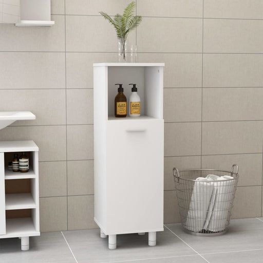 Bathroom Cabinet White 30x30x95 Cm Engineered Wood Nbxlop