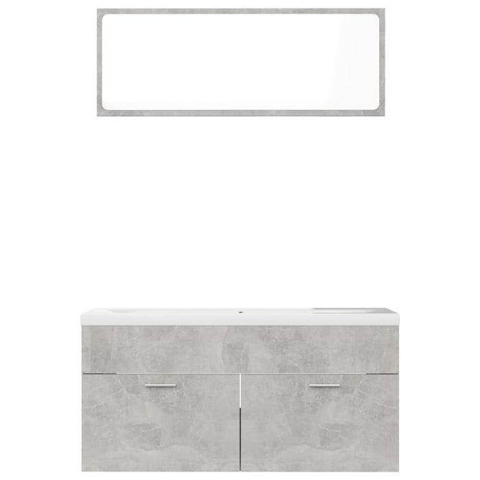 Bathroom Furniture Set Concrete Grey Chipboard Tbibnkl