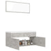 Bathroom Furniture Set Concrete Grey Chipboard Tbibnkl