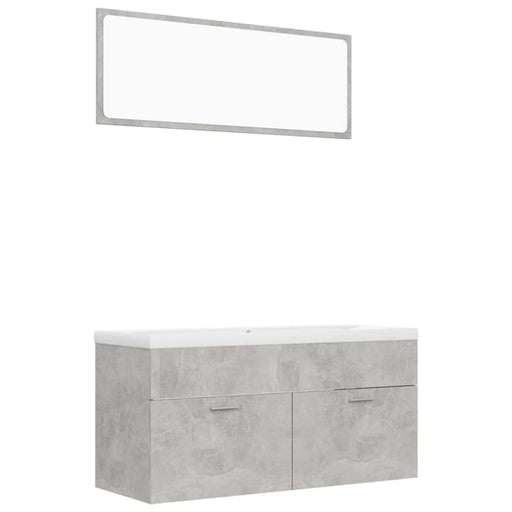 Bathroom Furniture Set Concrete Grey Chipboard Tbibnkl