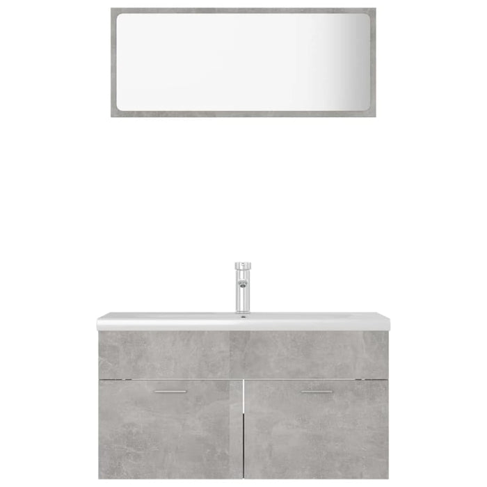 Bathroom Furniture Set Concrete Grey Chipboard Tbibnni