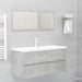 Bathroom Furniture Set Concrete Grey Chipboard Tbiolol