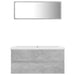 Bathroom Furniture Set Concrete Grey Chipboard Tbiolol