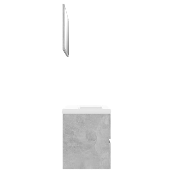 Bathroom Furniture Set Concrete Grey Chipboard Tbiolol