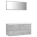 Bathroom Furniture Set Concrete Grey Chipboard Tbiolol