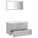 Bathroom Furniture Set Concrete Grey Chipboard Tbiopkn