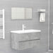 Bathroom Furniture Set Concrete Grey Chipboard Tbiopkn