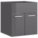 Bathroom Furniture Set Glossy Look Grey Chipboard Tbibnla