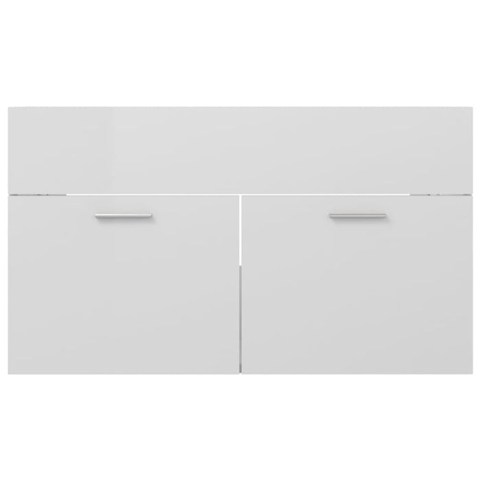 Bathroom Furniture Set Glossy Look White Chipboard Tbibnnb