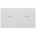 Bathroom Furniture Set Glossy Look White Chipboard Tbibnnb