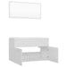 Bathroom Furniture Set Glossy Look White Chipboard Tbibnnb