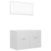 Bathroom Furniture Set Glossy Look White Chipboard Tbibnnb