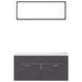 Bathroom Furniture Set Grey Chipboard Tbibnka