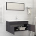 Bathroom Furniture Set Grey Chipboard Tbibnka