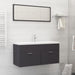 Bathroom Furniture Set Grey Chipboard Tbibnka