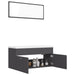 Bathroom Furniture Set Grey Chipboard Tbibnka