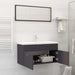 Bathroom Furniture Set Grey Chipboard Tbibnnp