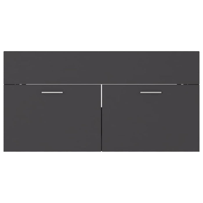 Bathroom Furniture Set Grey Chipboard Tbibnnp