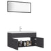 Bathroom Furniture Set Grey Chipboard Tbibnnp