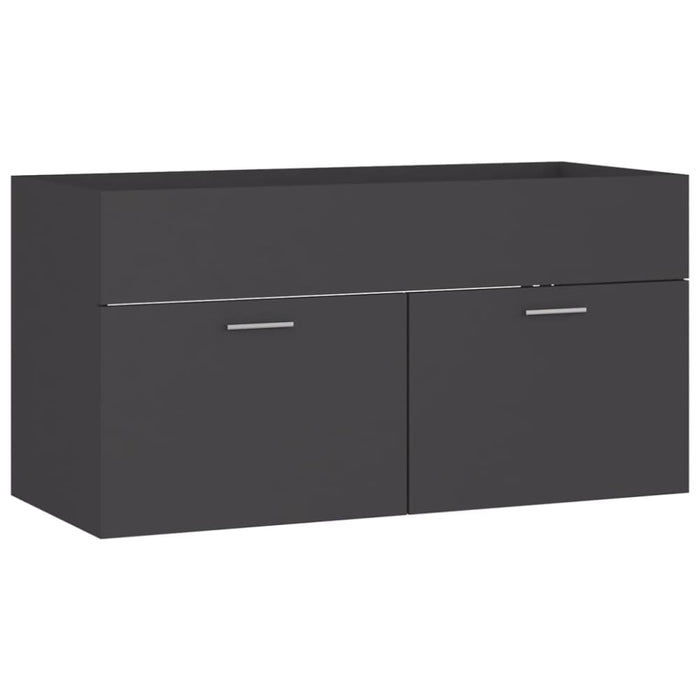 Bathroom Furniture Set Grey Chipboard Tbibnnp