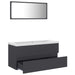 Bathroom Furniture Set Grey Chipboard Tbioloa