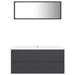 Bathroom Furniture Set Grey Chipboard Tbioloa