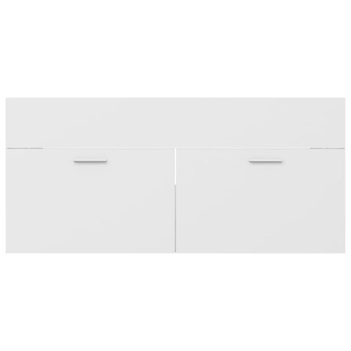 Bathroom Furniture Set White Chipboard Tbibnkx