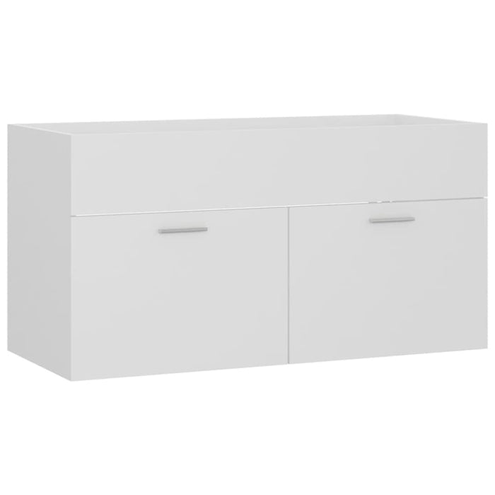 Bathroom Furniture Set White Chipboard Tbibnnt