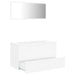 Bathroom Furniture Set White Chipboard Tbiolbt