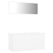 Bathroom Furniture Set White Chipboard Tbiolox