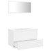 Bathroom Furniture Set White Chipboard Tbiopka