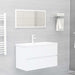 Bathroom Furniture Set White Chipboard Tbiopka