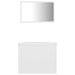 Bathroom Furniture Set White Chipboard Tbiopnp