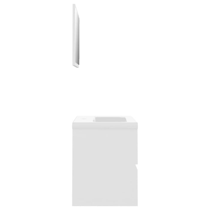 Bathroom Furniture Set White Chipboard Tbiopnp