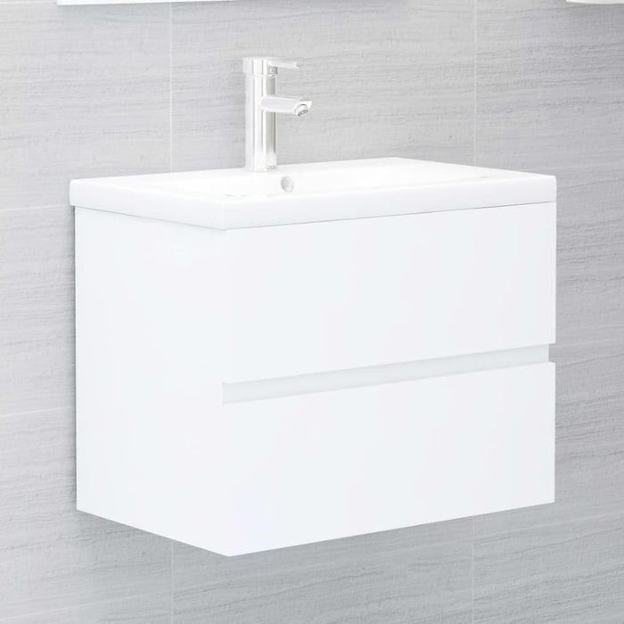 Bathroom Furniture Set White Chipboard Tbiopnp