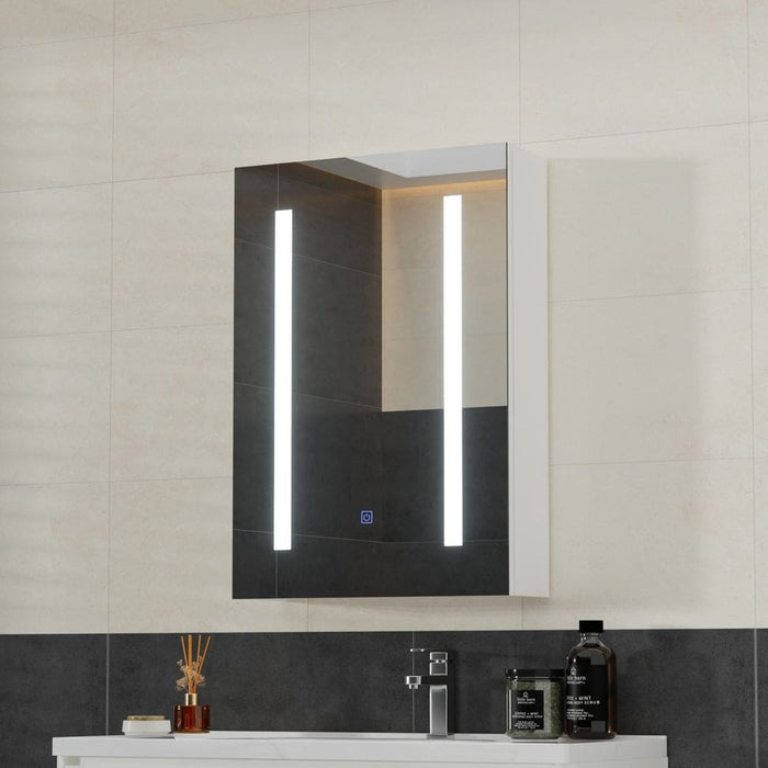 Bathroom Mirror Wall Cabinet Led Light Medicine Makeup