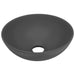 Bathroom Sink Ceramic Dark Grey Round Oalknt