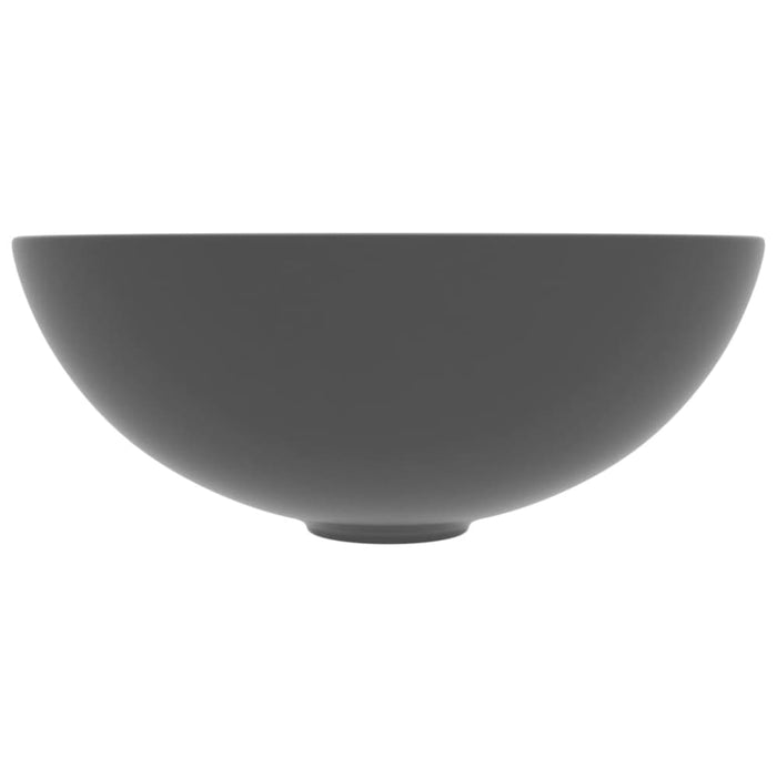 Bathroom Sink Ceramic Dark Grey Round Oalknt