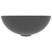 Bathroom Sink Ceramic Dark Grey Round Oalknt