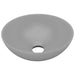 Bathroom Sink Ceramic Light Grey Round Oalknx