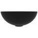 Bathroom Sink Ceramic Matt Black Round Oalknl