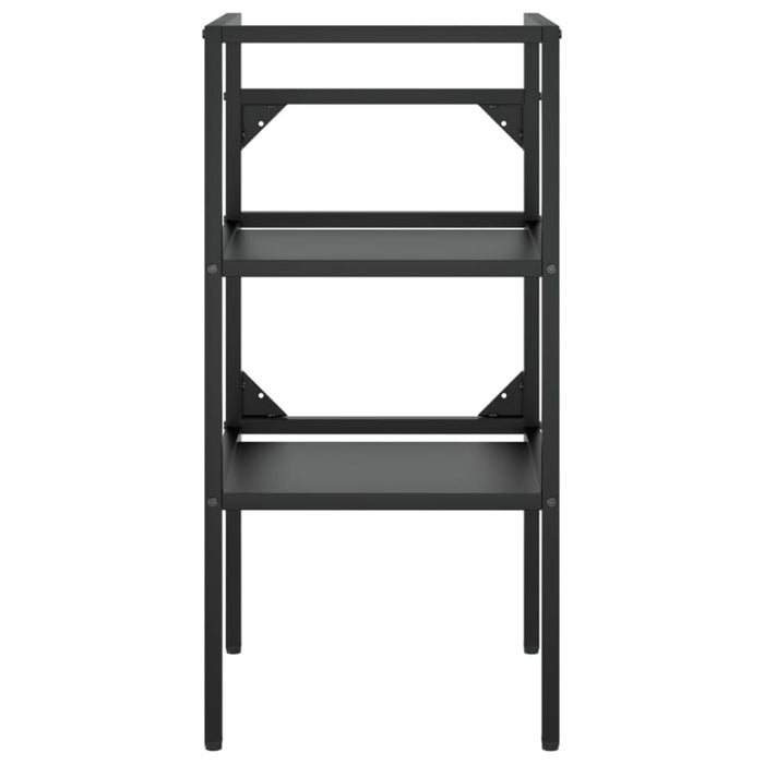 Bathroom Washbasin Frame Black 40x38x83 Cm Iron Ttnani